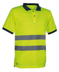 Μπλουζάκι Polo Ανακλαστικό Cofra Kaduna yellow