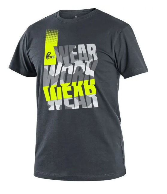 T-Shirt Ανδρικό Ελαστικό CXS Workwear anthracite-yellow